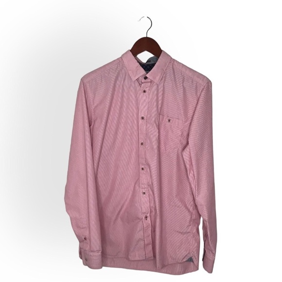 Ted Baker London Red Stripe Long Sleeve Button Down Shirt. - Picture 1 of 11